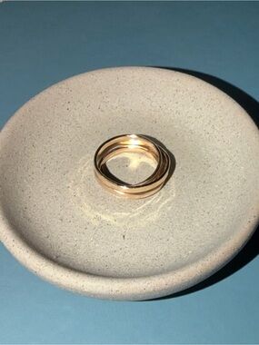 Women's Gold Interlocking Multi-Band Ring - Polished Stack Design